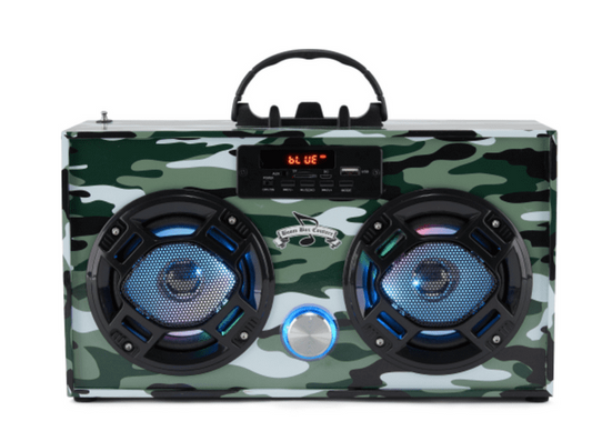 Green Camo Bluetooth Boombox - wireless express