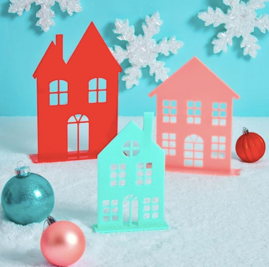 COLORFUL ACRYLIC HOLIDAY HOUSES - kailo chic