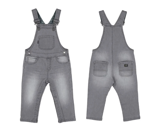 Soft denim overalls grey