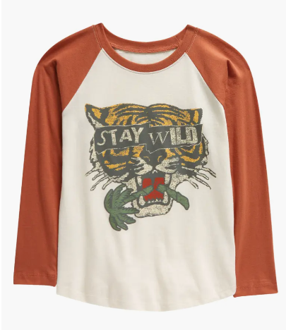 Stay Wild Tiger Long Sleeve Tee - Tiny Whales