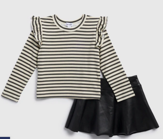 Infant Girls Paris Stripe Skirt Set - Splendid