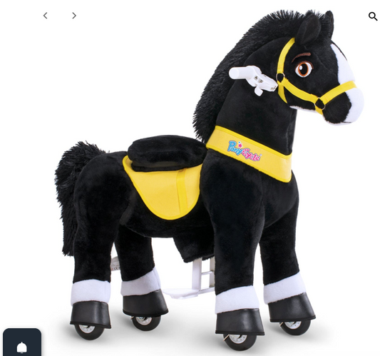 PonyCycle Ride-On Black Horse Model U for age 3-5 - PonyCycle