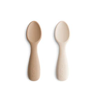 Silicone Toddler Starter Spoons 2-Pack - Mushie & Co