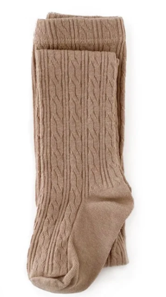 Oat Cable Knit Tights