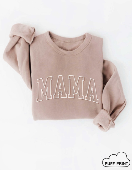 Mama Puff Print Mid Graphic Sweatshirt