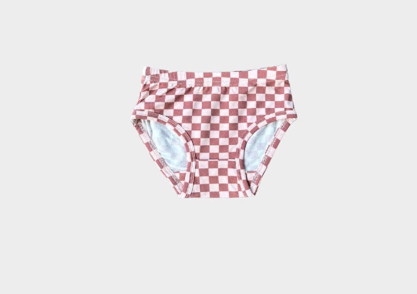 Girl's Underwear Strawberry Checkered