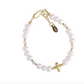 Eve - 14K Gold-Plated Pearl Bracelet with Cross