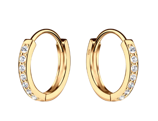 Gold-Plated Huggie Hoop Earrings
