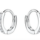 Sterling Silver Huggie Hoop Earrings