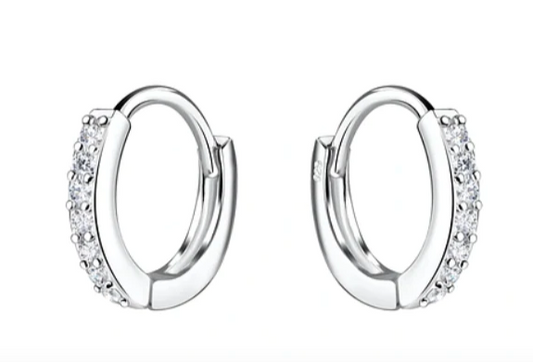 Sterling Silver Huggie Hoop Earrings
