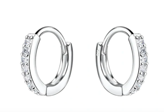 Sterling Silver Huggie Hoop Earrings