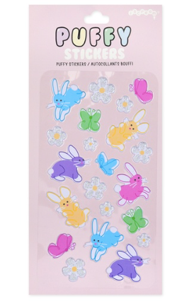 Puffy Butterflies and Bunnies Stickers