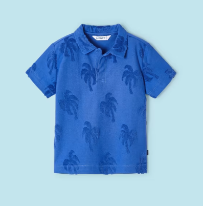 Boys polo shirt palm print