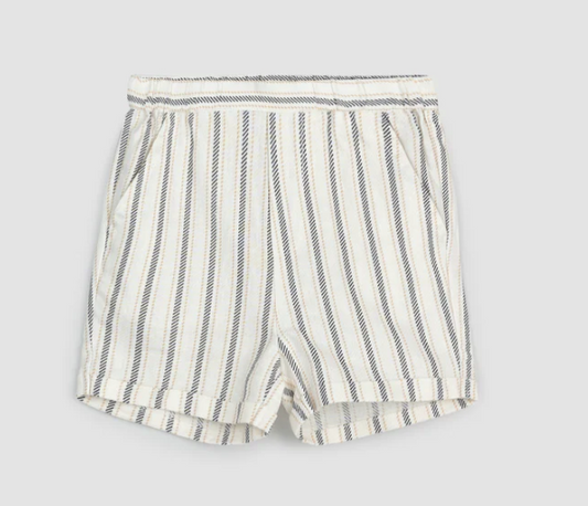 Striped Linen Blend Shorts - Baby Sweet Pea's Boutique