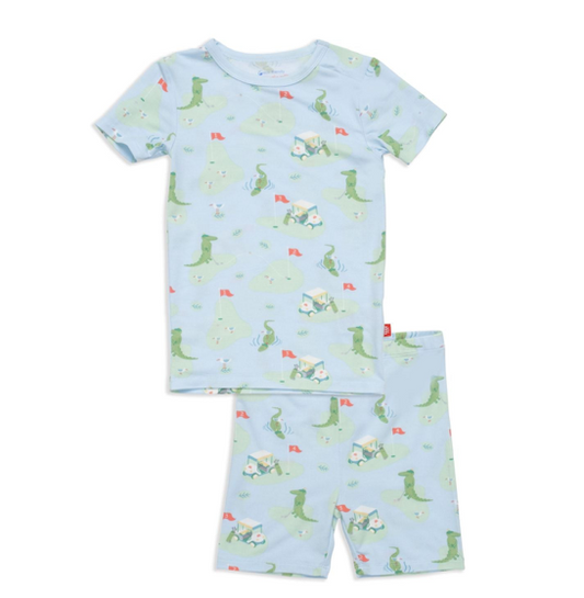 a putt above modal magnetic toddler pajama shortie set