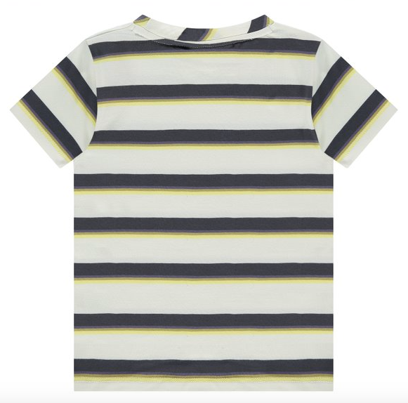 Boys Stripe Tee Shirt - Blue and Yellow - Baby Sweet Pea's Boutique