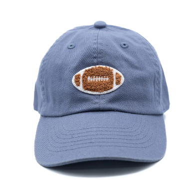 Football Patch Hat in Dusty Blue