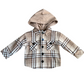 Hooded Shacket- Mocha Plaid