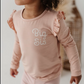 Girls Long Sleeve Ruffle Top Big Sis- Pink - BabySproutsCo