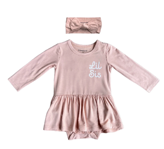 Lil Sis Bodysuit Dress and headband set