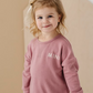 Drop Shoulder Pullover - Mini Mauve