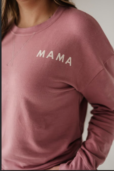 Mama Womens Pull Over- Mauve - Baby Sweet Pea's Boutique