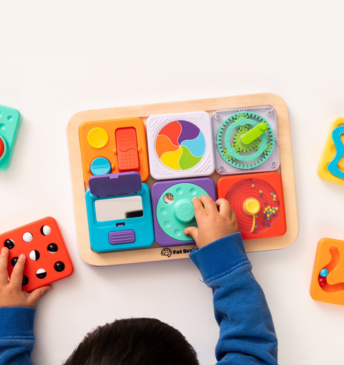 PlayTab - Modular, Sensory Activity Board for Babies and Toddlers - Fat Brain Toy Co