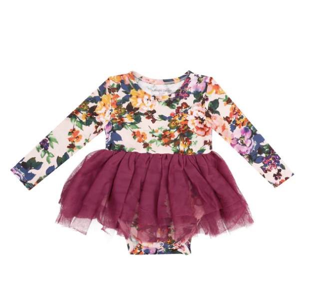 L/S Tutu Bodysuit - Autumn Rose - Angel Dear