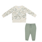 Raglan Sweatshirt and Jogger Set - Artsy Dino