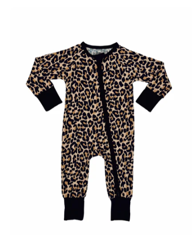 Leopard Zipper Romper