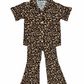 Leopard Kids Button Up Flare Set - In My Jammers