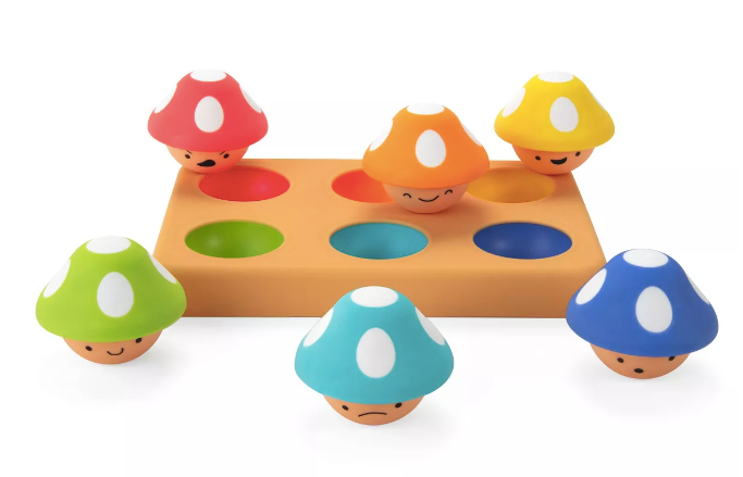 Sassy Toys Moody Matching Mushrooms Stacking Toy