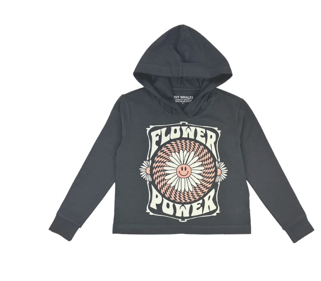 FLOWER POWER Long Sleeve Hooded Shirt