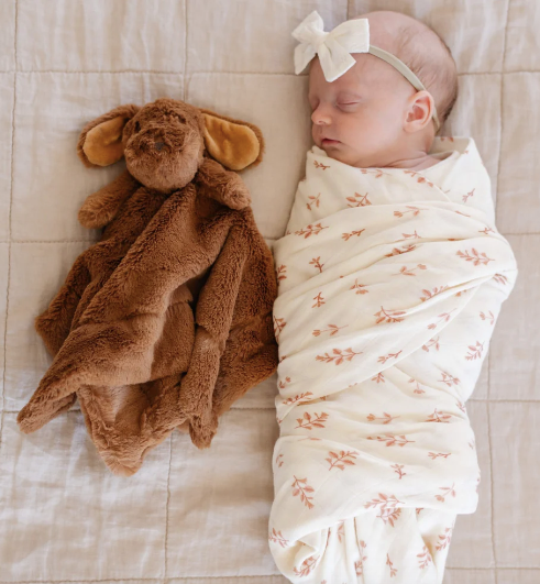 STUFFED ANIMAL LOVEY PUPPY- Brown