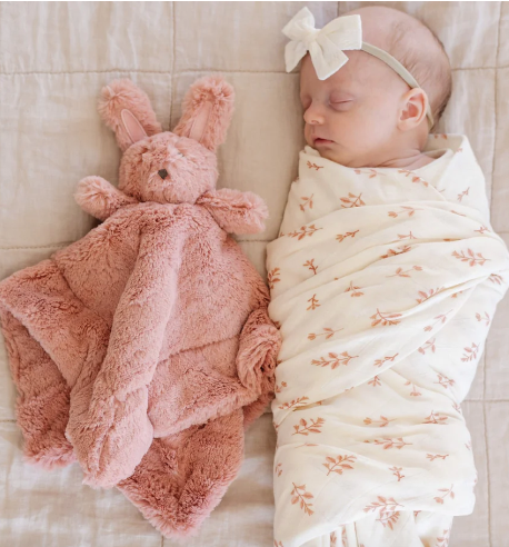 STUFFED ANIMAL LOVEYS BUNNY- Rose