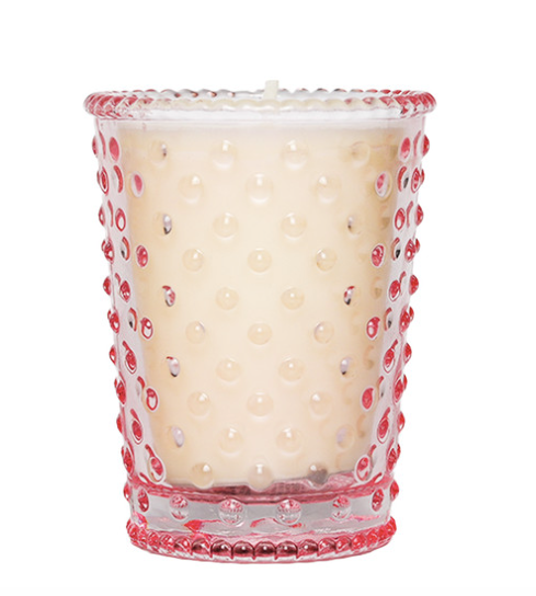 Honeysuckle Votive Hobnail Glass Candle