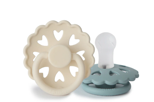 FRIGG Andersen Fairytale Silicone Pacifier 2-Pack- Cream and Stone - FRIGG