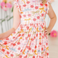 Retro Picnic Flutter Sleeve Twirl Dress