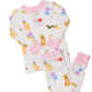 Dog Party 2 Piece Pajama- Pink - The Uptown Baby