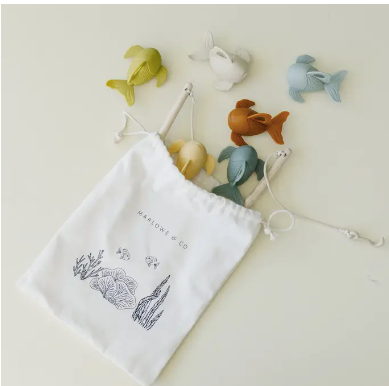 Silicone and Wood Fishing Play Set
