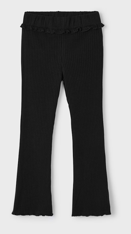 Girl Flare Ribbed Leggings - Black - Mayoral
