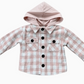 Hooded Shacket- Pink - BabySproutsCo
