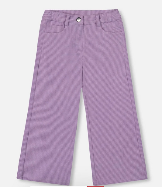Wide Leg Corduroy Pants Lavender - Deux Par Deux