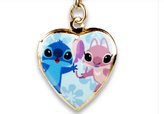 Gold Stitch & Angel Locket Charm - Charm Its