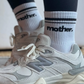 Mother. Throwback Half Crew Striped Socks- Black - Mother Hats