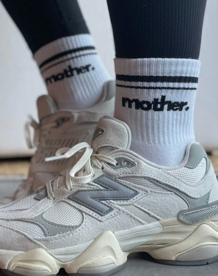 Mother. Throwback Half Crew Striped Socks- Black - Mother Hats