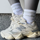 Mother. Throwback Half Crew Striped Socks-Grey - Mother Hats