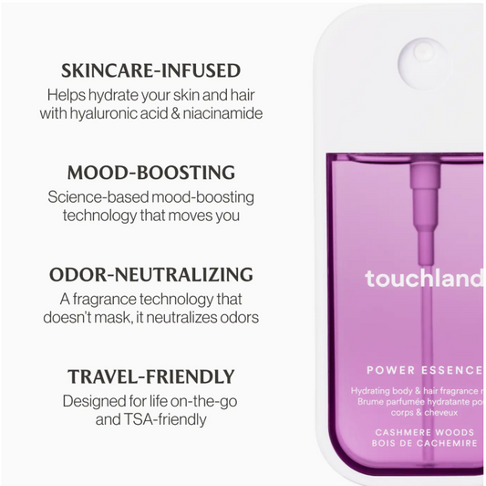 Cashmere Woods Power Essence Body & Hair Fragrance Mist - Touchland