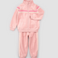 Retro Stripe on Miles Pink Velour Tracksuit - Miles The Label