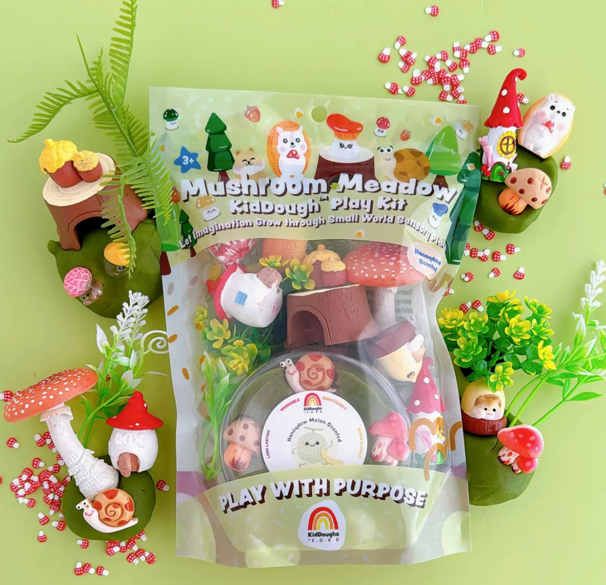 Mushroom Meadow Kiddough Play Kit - Earth Grown KidDoughs (KidDoughs by EGKD)